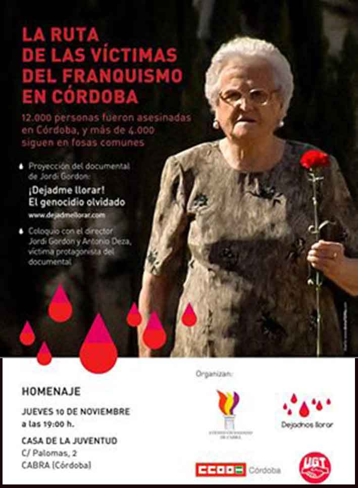 Homenaje a las victimas del franquismo en Cabra